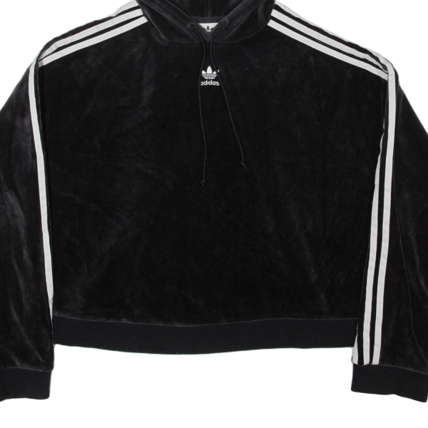 ADIDAS Crop Womens Black Hoodie UK 16 Online