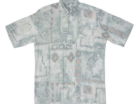 Mens Shirt Green Crazy Pattern L Online now