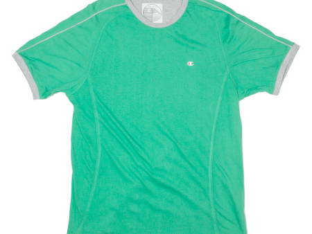 CHAMPION Mens T-Shirt Green Crew Neck XL Supply