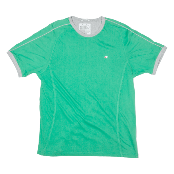 CHAMPION Mens T-Shirt Green Crew Neck XL Supply