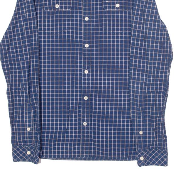 TOMMY HILFIGER Mens Shirt Blue Check Long Sleeve M Online Hot Sale