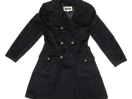 VOTRE NOM Double Breasted Womens Overcoat Coat Black Wool 90s S For Sale