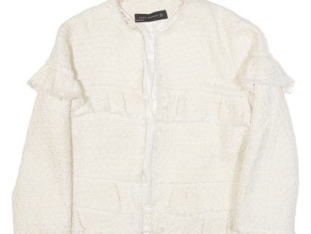 ZARA Woman Womens Jacket Cream Knit M For Discount