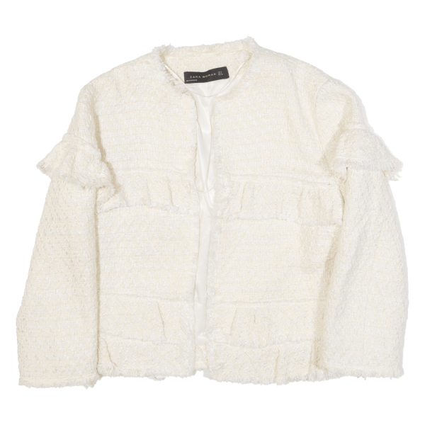 ZARA Woman Womens Jacket Cream Knit M For Discount