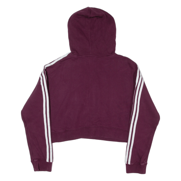 ADIDAS Crop Womens Red Hoodie UK 4 Hot on Sale