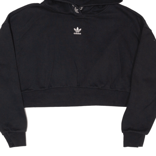 ADIDAS Crop Womens Black Hoodie UK 6 Online