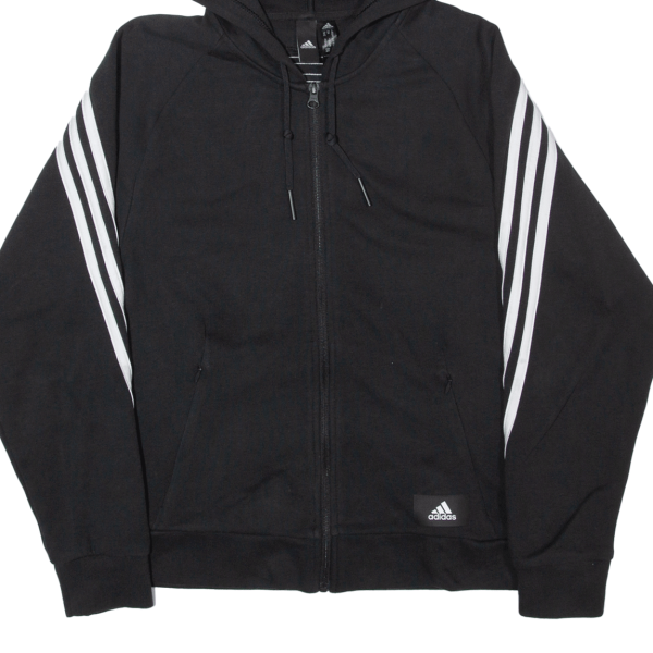 ADIDAS Womens Black Hoodie Full Zip XS Hot on Sale