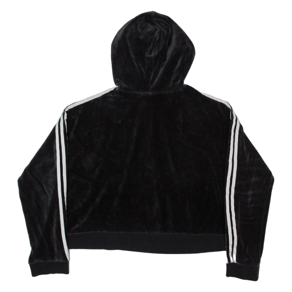 ADIDAS Crop Womens Black Hoodie UK 16 Online