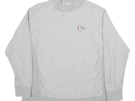 CHAMPION REVERSE WEAVE Bulldog Mens Sweatshirt Grey 2XL Cheap