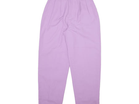 Womens Trousers Purple Relaxed Tapered W24 L28 Sale