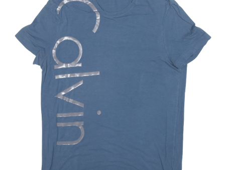 CALVIN KLEIN JEANS Womens T-Shirt Blue S Online Hot Sale