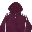 ADIDAS Crop Womens Red Hoodie UK 4 Hot on Sale