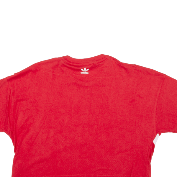 ADIDAS Crop Womens T-Shirt Red UK 6 Discount