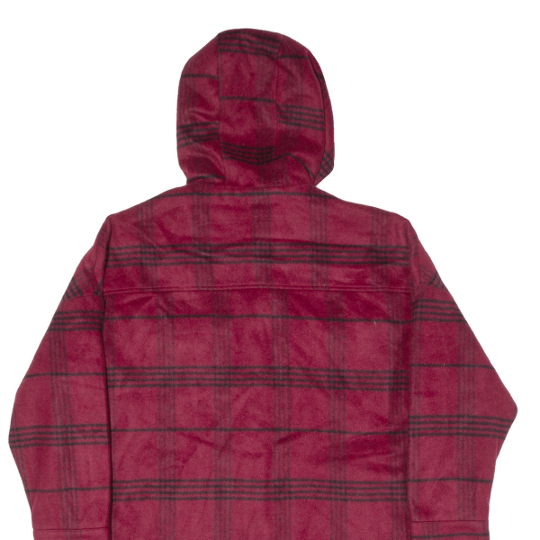 TWINTIP Longline Womens Coat Red Flannel Hooded Plaid M Sale