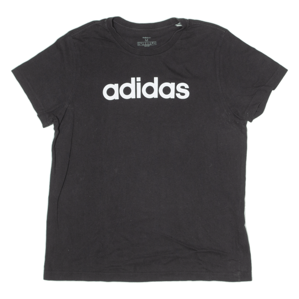 ADIDAS Womens T-Shirt Black Crew Neck M Online Hot Sale