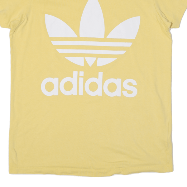 ADIDAS Womens T-Shirt Yellow UK 8 Supply