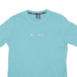 CHAMPION Mens T-Shirt Blue Crew Neck M on Sale