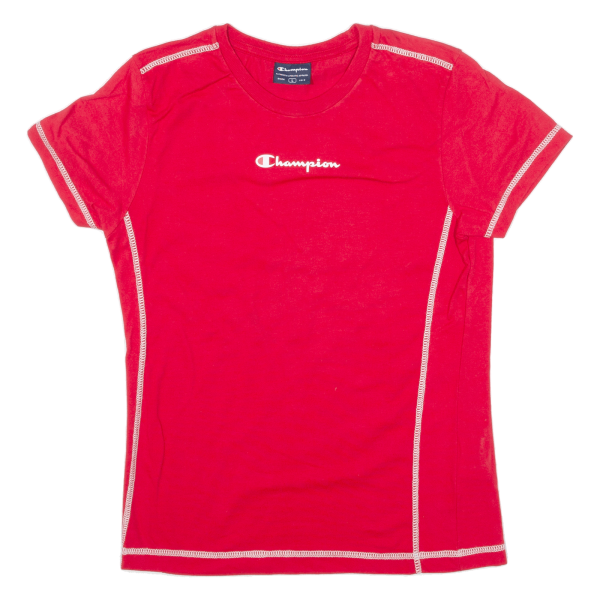 CHAMPION Girls T-Shirt Red L Discount