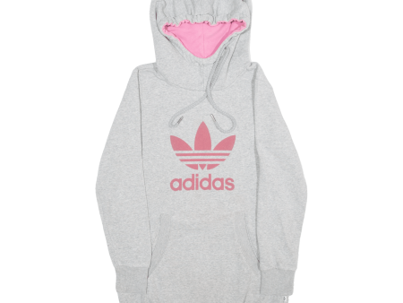 ADIDAS Womens Grey Hoodie UK 8 on Sale