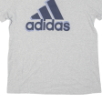 ADIDAS Mens T-Shirt Grey L For Cheap