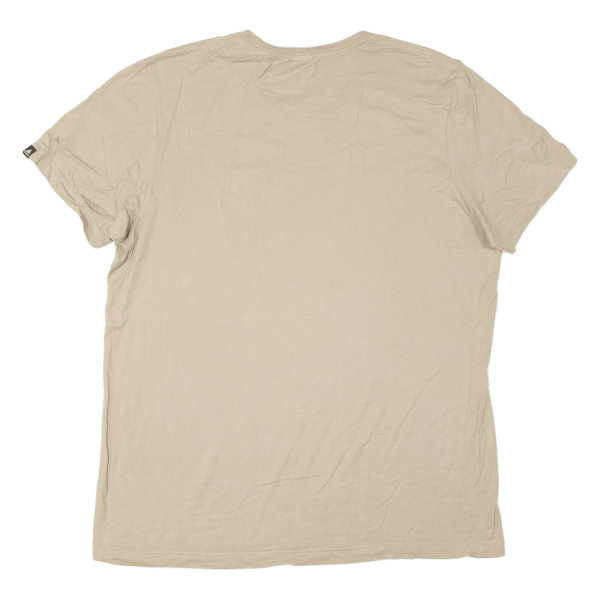 ADIDAS Mens T-Shirt Beige 1 2 Zip L Sale