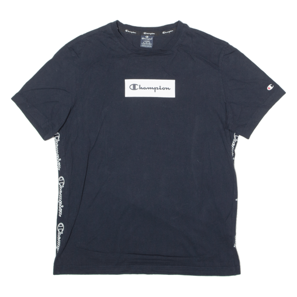 CHAMPION Mens T-Shirt Blue Crew Neck L Online