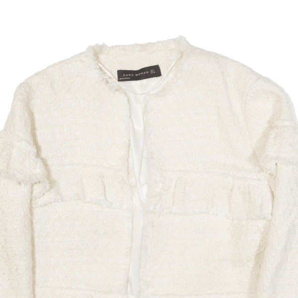 ZARA Woman Womens Jacket Cream Knit M For Discount