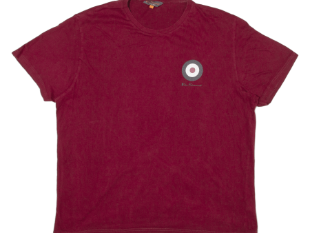 BEN SHERMAN Mens T-Shirt Red L Online Hot Sale