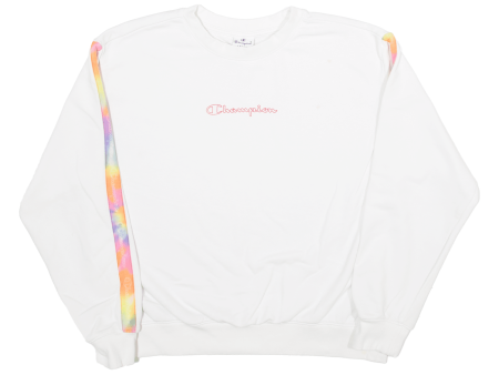 CHAMPION Womens Sweatshirt White L Cheap