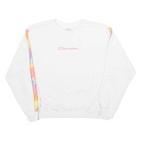 CHAMPION Womens Sweatshirt White L Cheap