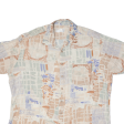 C&A Mens Shirt Beige Viscose Crazy Pattern XL Hot on Sale