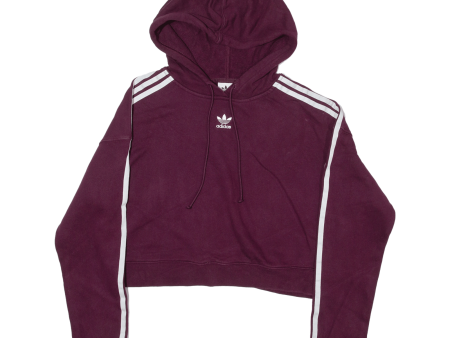 ADIDAS Crop Womens Red Hoodie UK 4 Hot on Sale