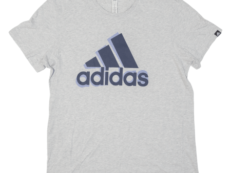 ADIDAS Mens T-Shirt Grey L For Cheap