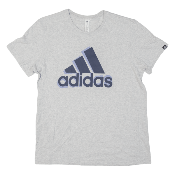 ADIDAS Mens T-Shirt Grey L For Cheap