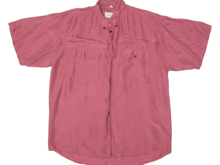 GALILEO Mens Plain Shirt Pink Silk M Online