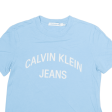 CALVIN KLEIN JEANS Womens T-Shirt Blue XS Hot on Sale