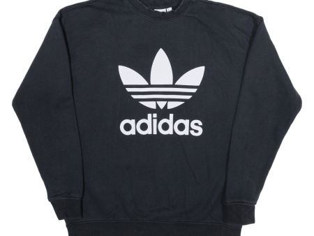 ADIDAS Womens Sweatshirt Black UK 16 Online now