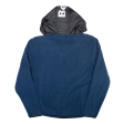 BENCH Mens Fleece Jacket Blue Hooded L Supply