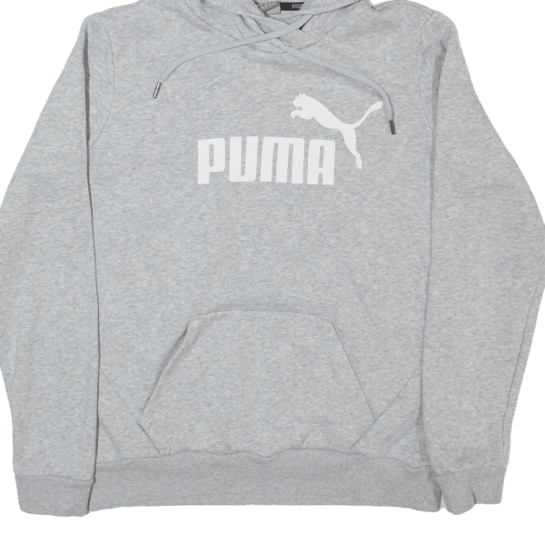 PUMA Womens Grey Hoodie UK 12 For Cheap