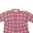 CRAZEE Mens Shirt Red 90s Check L Sale