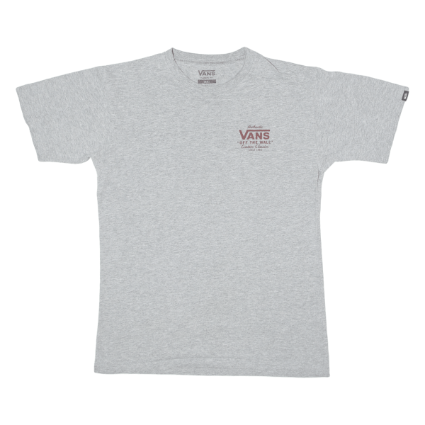 VANS Mens T-Shirt Grey Crew Neck S Online Hot Sale