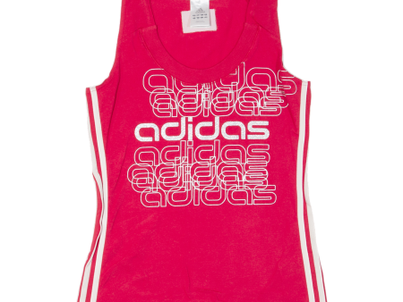 ADIDAS Stretch Womens Vest Red Sleeveless UK 12 Cheap