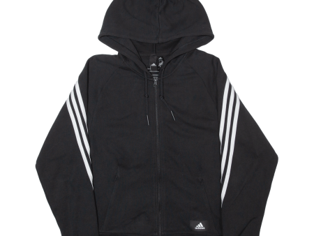 ADIDAS Womens Black Hoodie Full Zip XS Hot on Sale