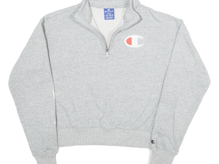 CHAMPION Womens Sweatshirt Grey 1 4 Zip S Fashion