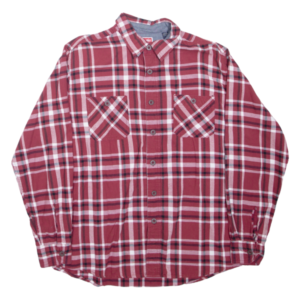 WRANGLER Mens Shirt Red Check Long Sleeve L Online now