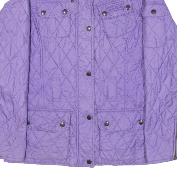 BARBOUR New Flyweight International Womens Quilted Jacket Purple UK 10 Hot on Sale