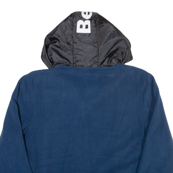 BENCH Mens Fleece Jacket Blue Hooded L Supply