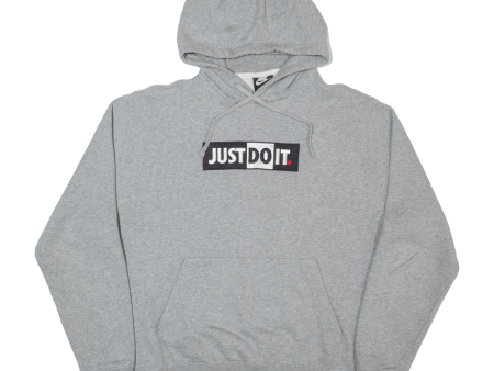 NIKE Mens Grey Hoodie L Online now