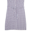 Belted Womens Shirt Dress Blue Check Sleeveless Knee Length M Hot on Sale