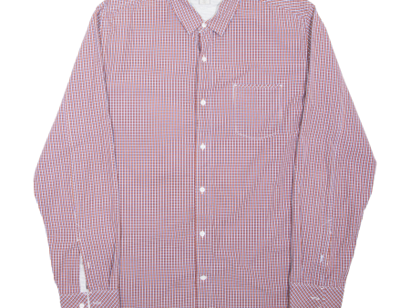 TIMBERLAND Slim Fit Mens Shirt Red Check Long Sleeve 2XL For Discount